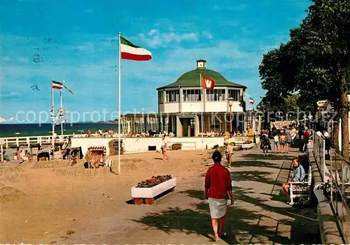 AK / Ansichtskarte Niendorf_Ostseebad Meerwassertrinkanlage Strand Promenade Niendorf_Ostseebad