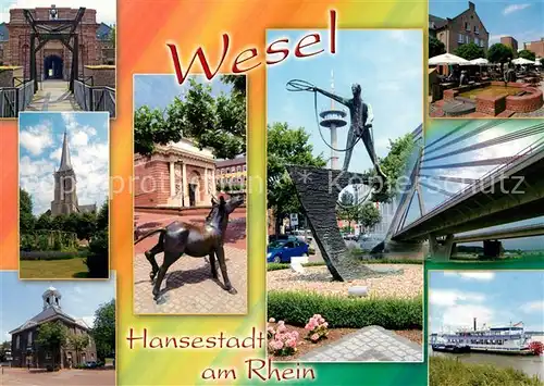 AK / Ansichtskarte Wesel_Rhein Hansestadt Rhein Ziehbruecke  Wesel Rhein