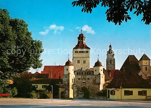 AK / Ansichtskarte Weissenburg_Bayern Ellinger Tor St. Andreaskirche Weissenburg Bayern