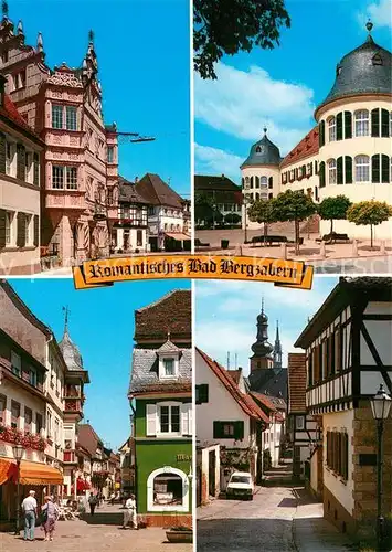 AK / Ansichtskarte Bad_Bergzabern Motive Altstadt Fussgaengerzone Schloss Wahrzeichen der Stadt Bad_Bergzabern