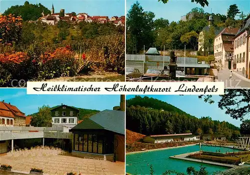 AK / Ansichtskarte Lindenfels_Odenwald Teilansichten Heiklimatischer Hoehenluftkurort Kurgarten Freibad Lindenfels Odenwald