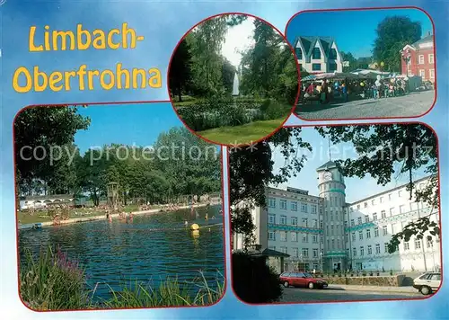 AK / Ansichtskarte Limbach_Oberfrohna Naturbad Stadtpark Markt Turmpassage Limbach Oberfrohna