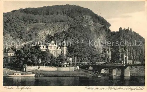 AK / Ansichtskarte Porta_Westfalica Historische Haengebruecke Porta_Westfalica