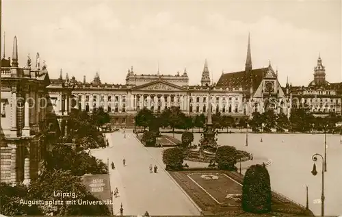 AK / Ansichtskarte Leipzig Augustusplatz mit Universitaet Leipzig