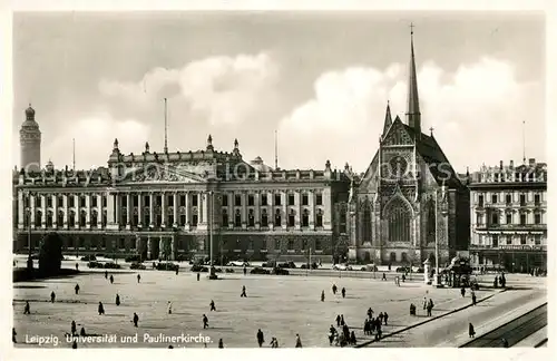 AK / Ansichtskarte Leipzig Universitaet und Paulinerkirche Leipzig