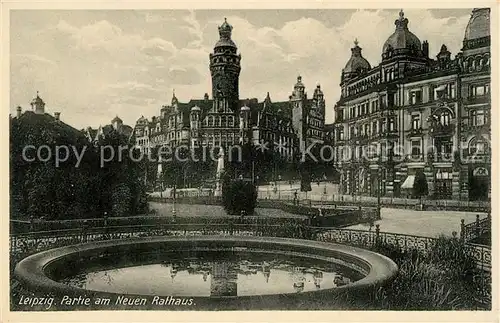 AK / Ansichtskarte Leipzig Partie am Neuen Rathaus Leipzig