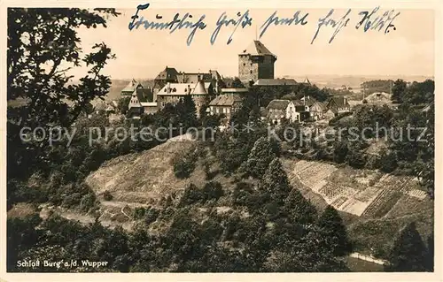 AK / Ansichtskarte Burg_Wupper Schloss Burg Burg Wupper