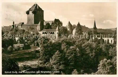 AK / Ansichtskarte Burg_Wupper Schloss Burg Burg Wupper