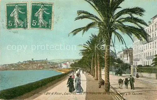 AK / Ansichtskarte Cannes_Alpes Maritimes La Promenade de la Croisette et le Casino Cannes Alpes Maritimes