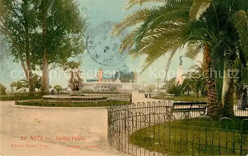 AK / Ansichtskarte Nice_Alpes_Maritimes Jardin Public Nice_Alpes_Maritimes