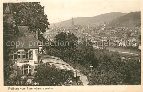 AK / Ansichtskarte Freiburg_Breisgau Blick vom Lorettoberg Freiburg Breisgau