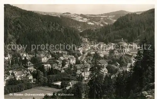 AK / Ansichtskarte St_Blasien Blick vom Weissenstein St_Blasien