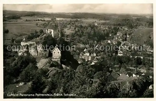 AK / Ansichtskarte Pottenstein_Oberfranken Fliegeraufnahme Pottenstein_Oberfranken