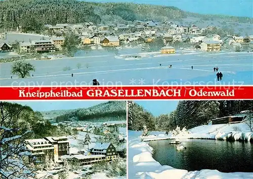 AK / Ansichtskarte Grasellenbach Panorama Kneippkurort Odenwald im Winter Grasellenbach