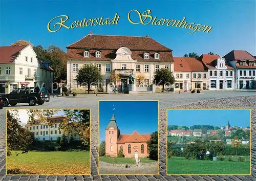 AK / Ansichtskarte Stavenhagen Fritz Reuter Literaturmuseum Schloss Stadtkirche Stadtansicht Stavenhagen