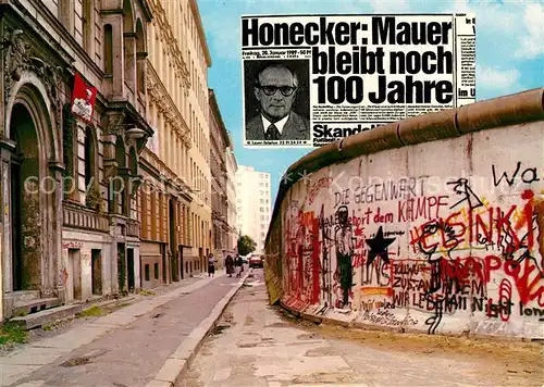 AK / Ansichtskarte Berliner_Mauer_Berlin_Wall Sebastianstrasse Honecker  Berliner_Mauer