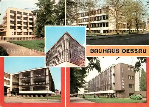 AK / Ansichtskarte Dessau Rosslau Bauhaus Atelierhaus Fachschultrakt Werkstaetten Dessau Rosslau