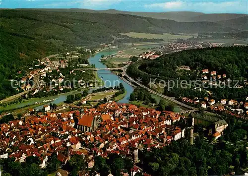 AK / Ansichtskarte Hann._Muenden Fliegeraufnahme Hann. Muenden