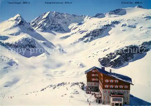 AK / Ansichtskarte Rudolfshuette Trainingslager der oesterreich. Olympiamannschaft Winterpanorama Weisssee Alpen Fliegeraufnahme Rudolfshuette