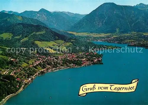 AK / Ansichtskarte Tegernsee mit Wallberg Fliegeraufnahme Tegernsee