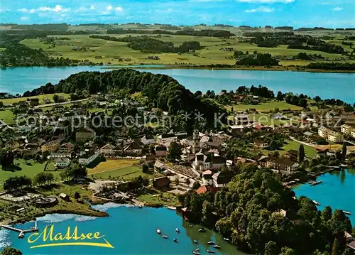 AK / Ansichtskarte Mattsee_Salzburg Schlossberg Niedertrumersee Obertrumersee Fliegeraufnahme Mattsee Salzburg