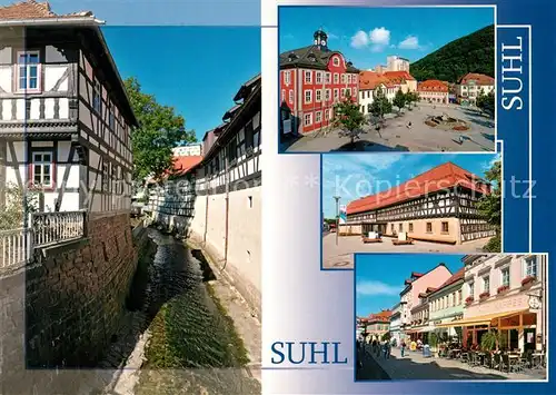 AK / Ansichtskarte Suhl_Thueringer_Wald Waffenmuseum Marktplatz Rathaus Steinweg Suhl_Thueringer_Wald