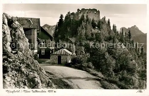 AK / Ansichtskarte Pfronten Burghotel und Ruine Falkenstein Pfronten