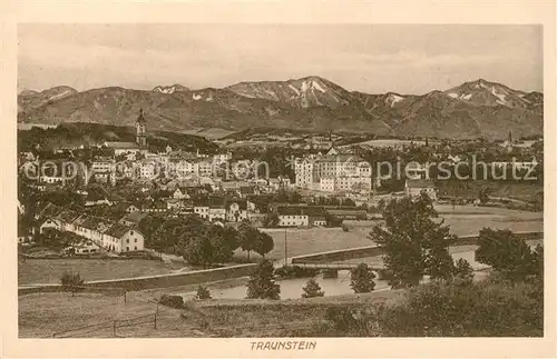 AK / Ansichtskarte Traunstein_Oberbayern Panorama Traunstein_Oberbayern