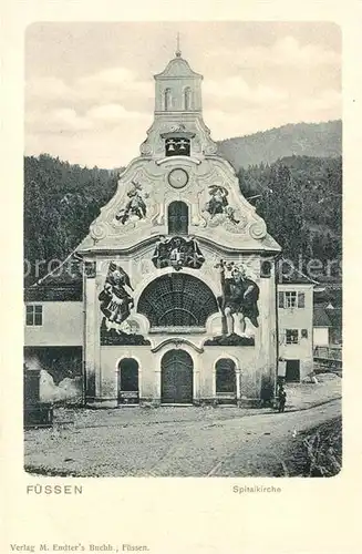 AK / Ansichtskarte Fuessen_Allgaeu Spitalkirche Fuessen Allgaeu