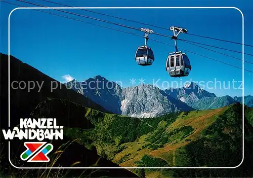 AK / Ansichtskarte Seilbahn Kanzelwandbahn Kleinwalsertal Elferkopf Zwoelferkopf Widderstein Seilbahn