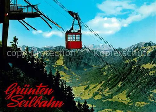 AK / Ansichtskarte Seilbahn Gruenten Hoernergruppe Altmann Saentis Stuibenkette Seilbahn