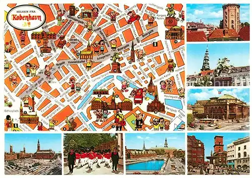 AK / Ansichtskarte Kobenhavn Radhuspladsen Tivoli Borsen Christiansborg Slot Kobenhavn