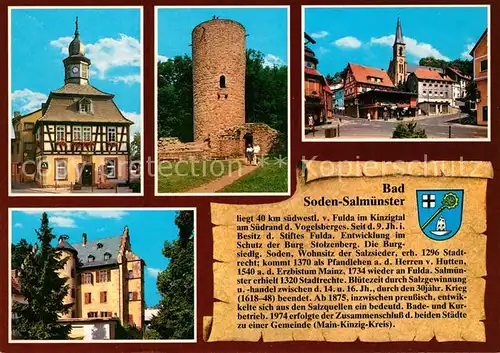 AK / Ansichtskarte Bad_Soden Salmuenster Turm Burg Bad_Soden Salmuenster