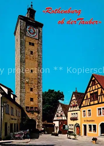 AK / Ansichtskarte Rothenburg_Tauber Burgtor Rothenburg Tauber