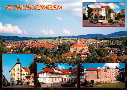 AK / Ansichtskarte Schleusingen Wilhelm Augusta Stift Schloss Bertholdsburg Markt Schleusingen