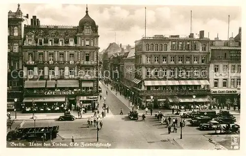 AK / Ansichtskarte Berlin Unter den Linden Ecke Friedrichstrasse Berlin