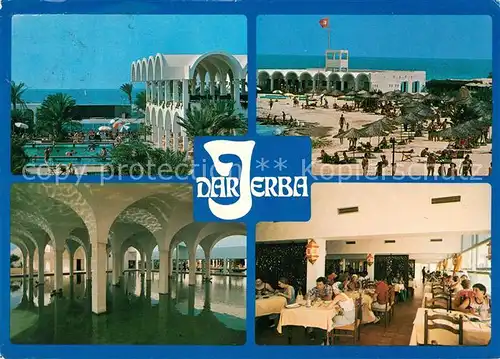 AK / Ansichtskarte Jerba Hotel Dar Jerba Restaurant Strand Swimming Pool Jerba