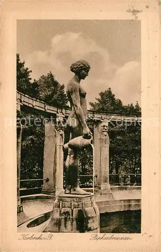 AK / Ansichtskarte Karlsruhe_Baden Stephanbrunnen Karlsruhe_Baden