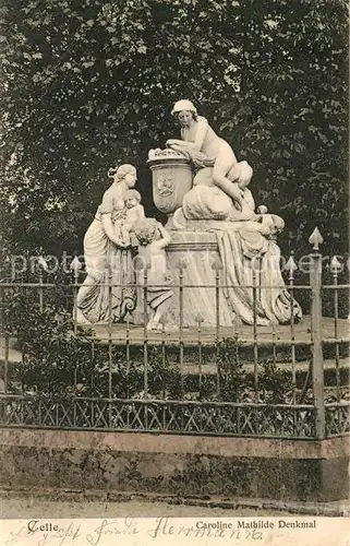 AK / Ansichtskarte Celle_Niedersachsen Caroline Mathilde Denkmal Celle_Niedersachsen