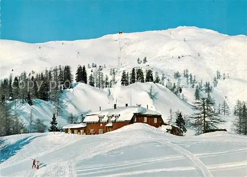 AK / Ansichtskarte Tauplitzalm Theodor Karl Holl Haus mit Lawinenstein  Tauplitzalm