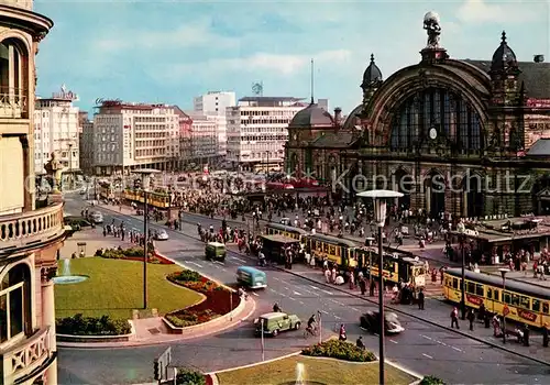 AK / Ansichtskarte Strassenbahn Frankfurt am Main Hauptbahnhof  Strassenbahn