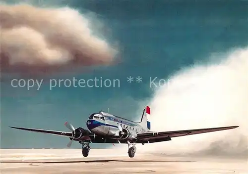 AK / Ansichtskarte Flugzeuge_Zivil KLM Royal Dutch Airlines Douglas C 47A 1 DK PH TAZ Flugzeuge Zivil