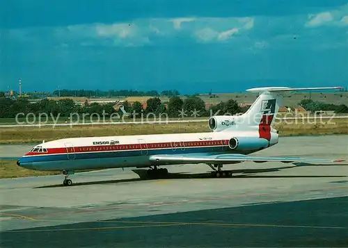 AK / Ansichtskarte Flugzeuge_Zivil Ensor Air Tu 154B 2 OK LCP Flugzeuge Zivil