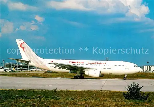 AK / Ansichtskarte Flugzeuge_Zivil Tunisair Airbus A 300 B4 TS IMA Flugzeuge Zivil