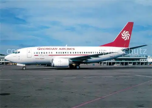 AK / Ansichtskarte Flugzeuge_Zivil Georgian Airlines B 737 5K5 D AHLI c n 25037 Flugzeuge Zivil