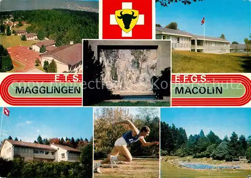 AK / Ansichtskarte Macolin Magglingen Leichtathletik Freibad Tennis Macolin