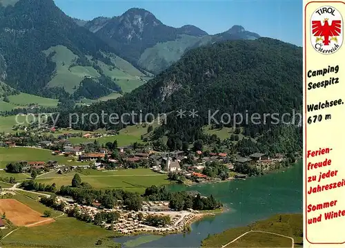 AK / Ansichtskarte Walchsee_Tirol Fliegeraufnahme Camping am See Walchsee Tirol