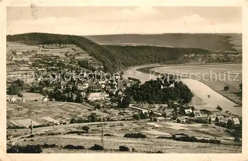 AK / Ansichtskarte Polle_Oberweser Panorama Polle_Oberweser