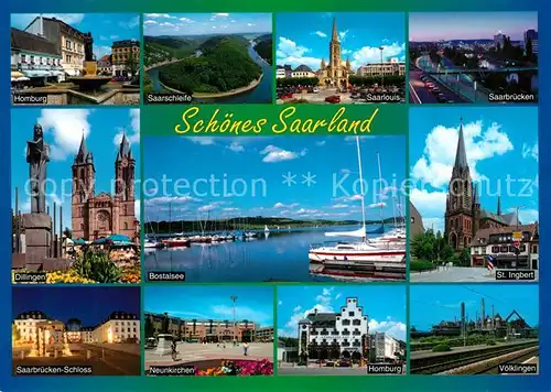 AK / Ansichtskarte Saarland Homburg Saarschleife Saarlouis Saarbruecken Dillingen Homburg Saarland