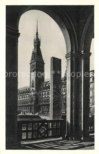 AK / Ansichtskarte Hamburg Rathaus mit Ehrenmal Hamburg